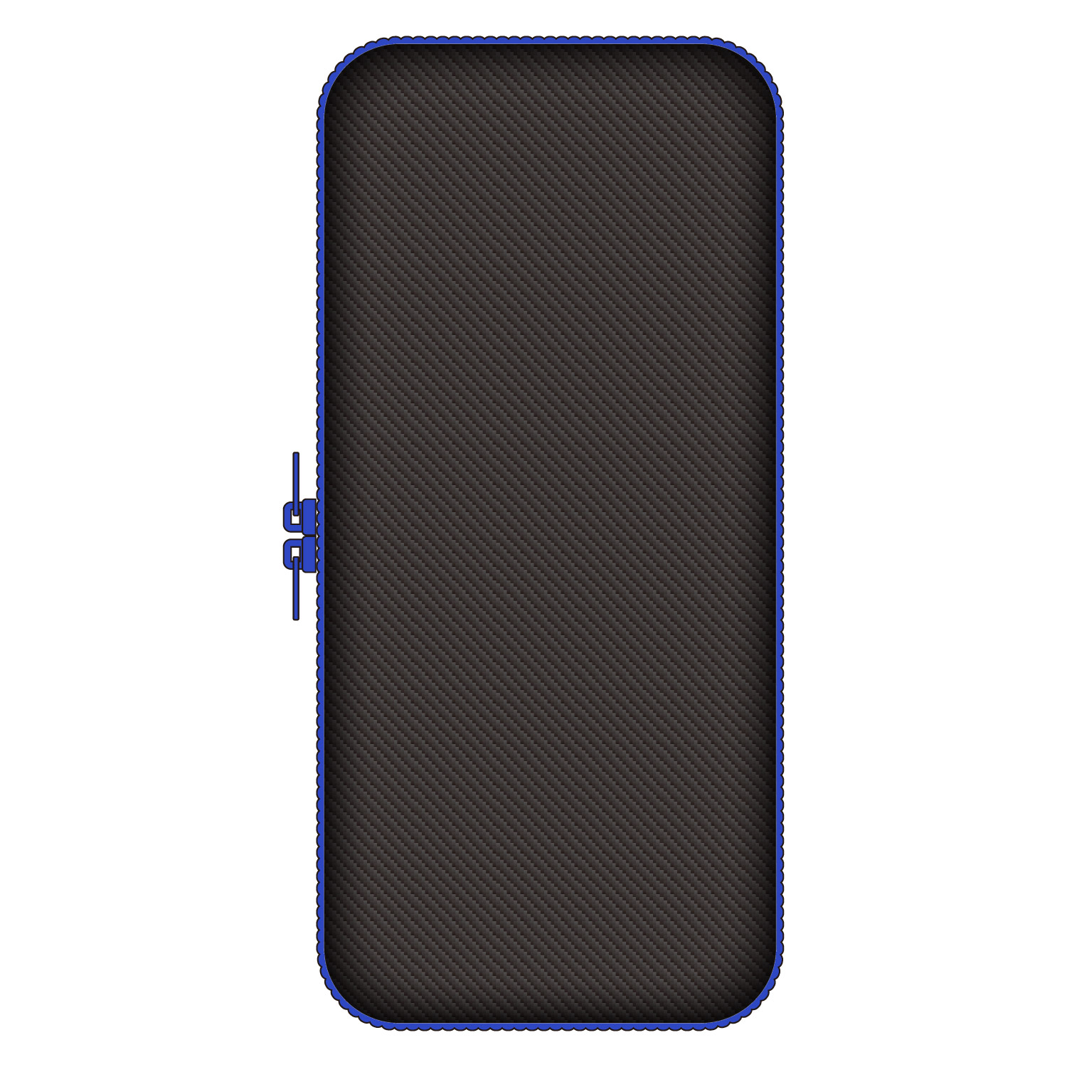 Switch2用カーボン調EVAポーチ ブラック/ブルー