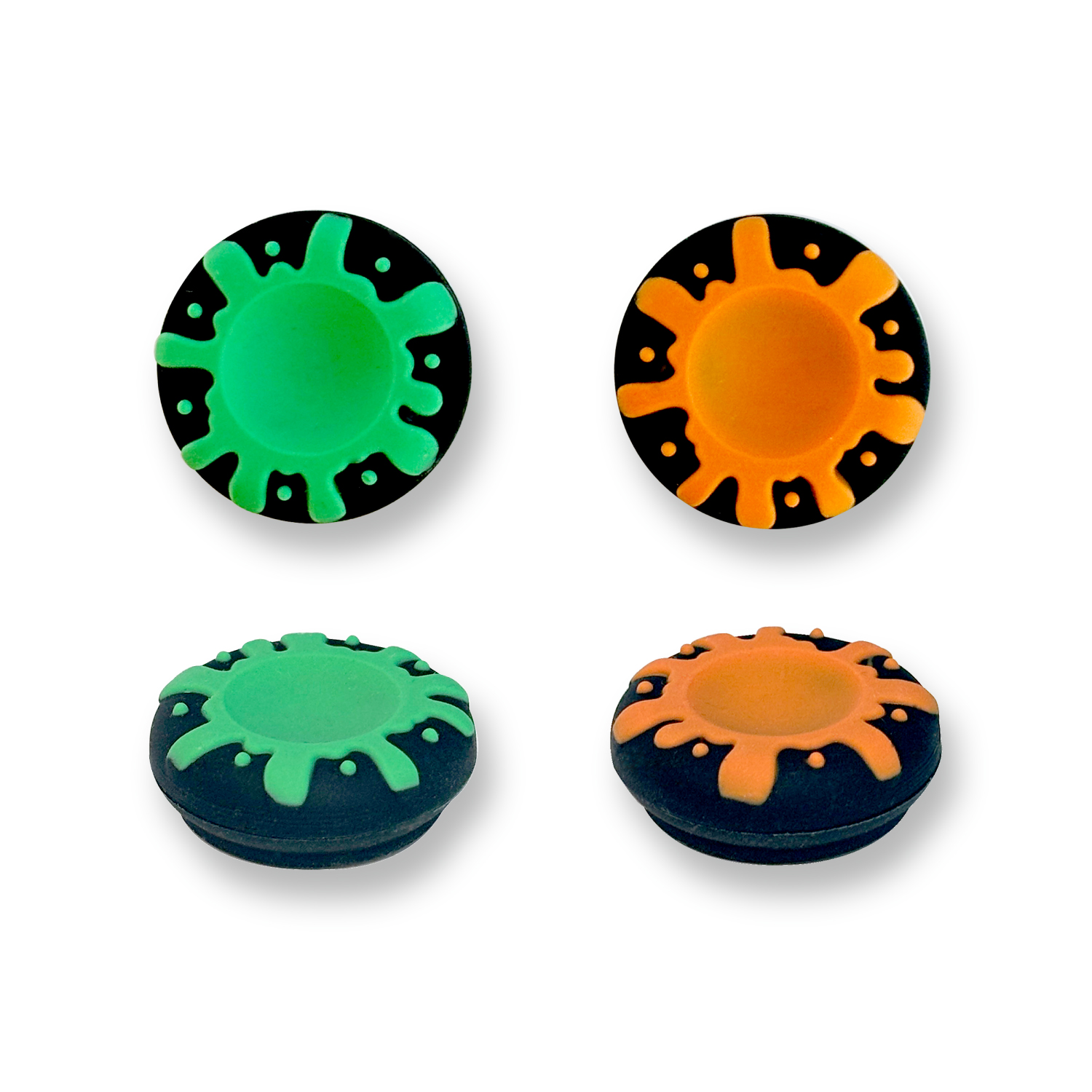 Switch2用アナログスティックカバー インク グリーン/オレンジ