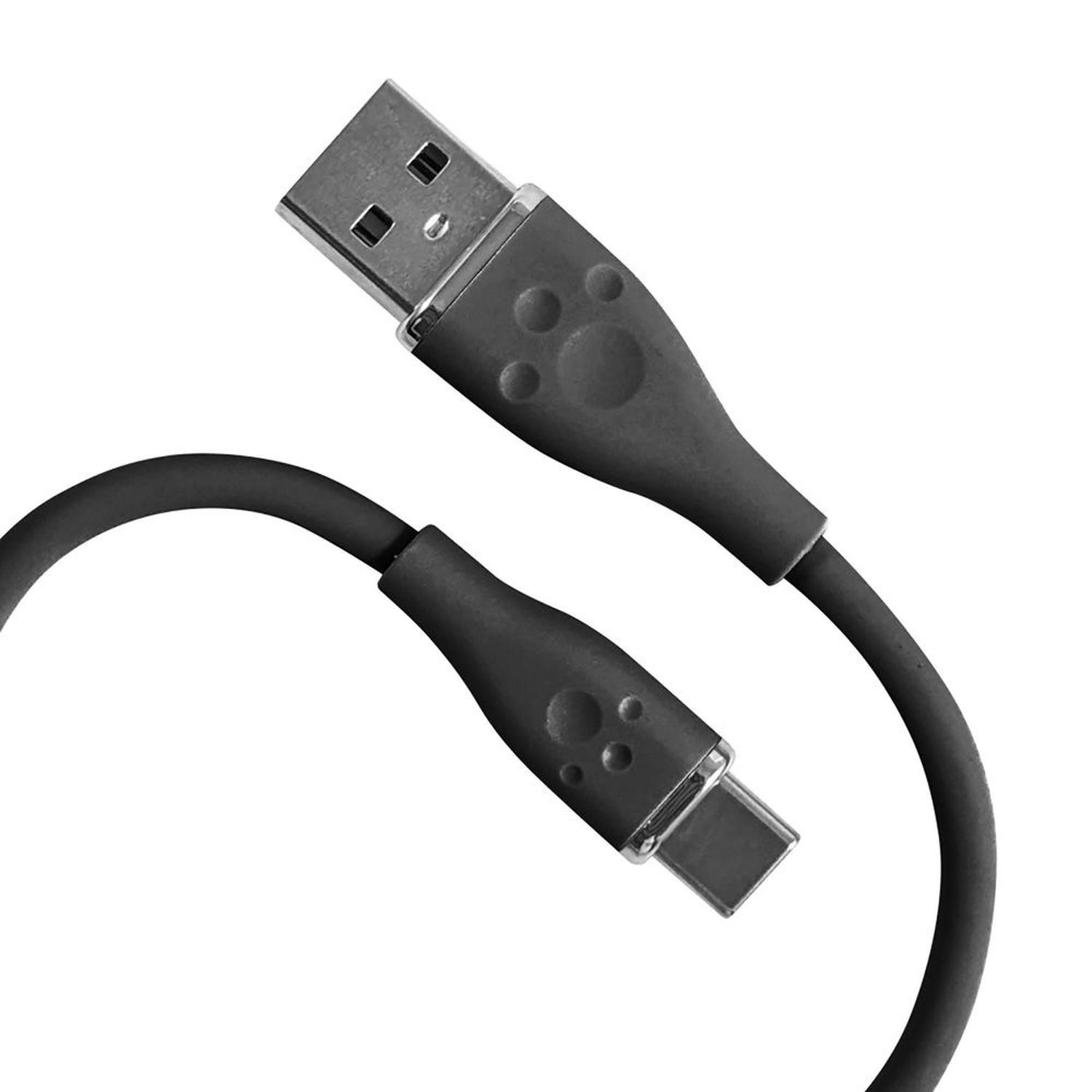 PS5用シリコンケーブルTypeAtoC2m ブラック