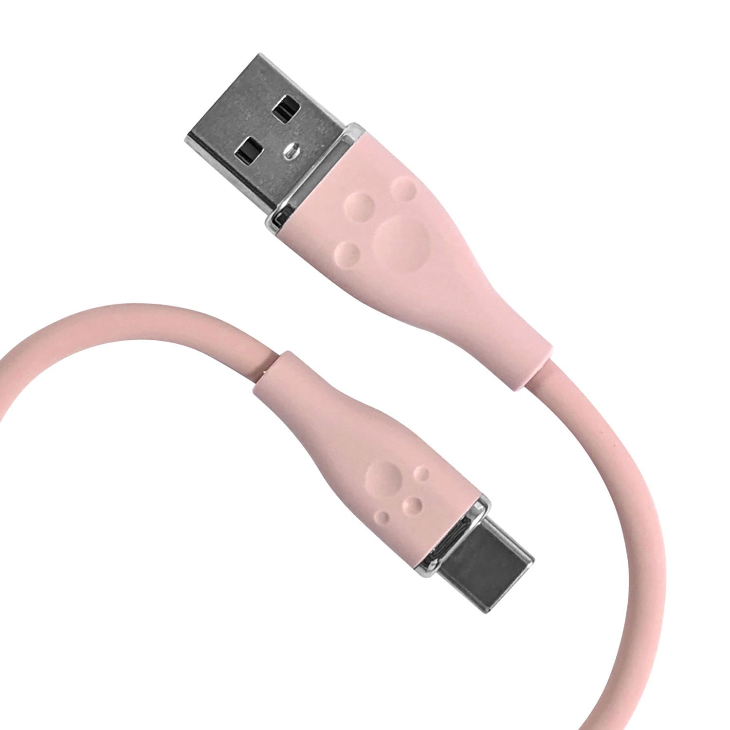 シリコンケーブルTypeAtoC2m ピンク