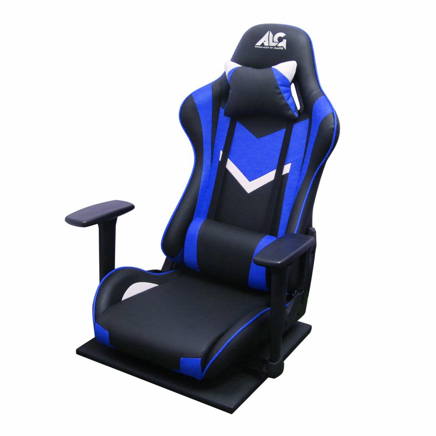 ゲーミング座椅子 ブラック/ブルー