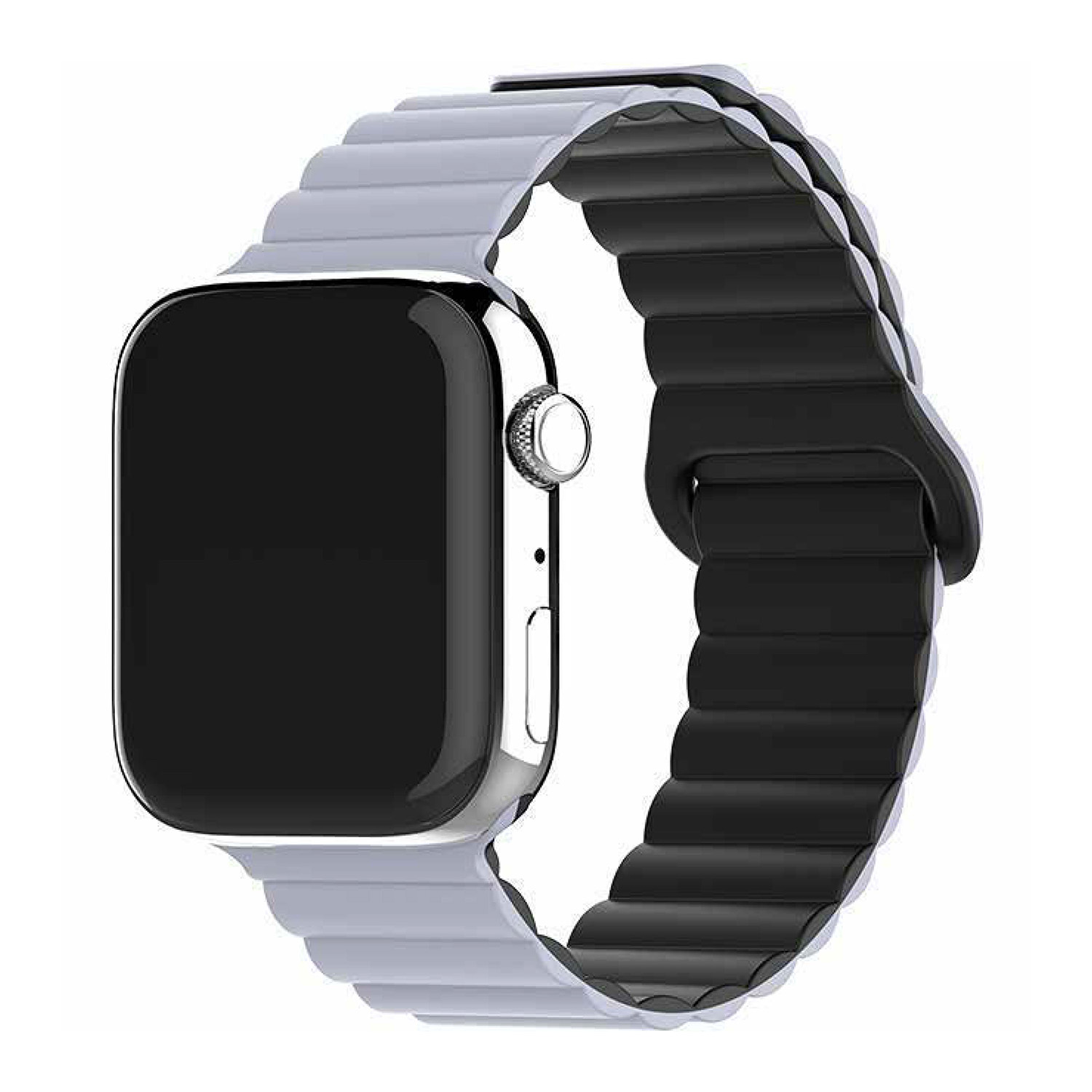 AppleWatch41/40/38mm用シリコンマグネットバンド グレーブラック