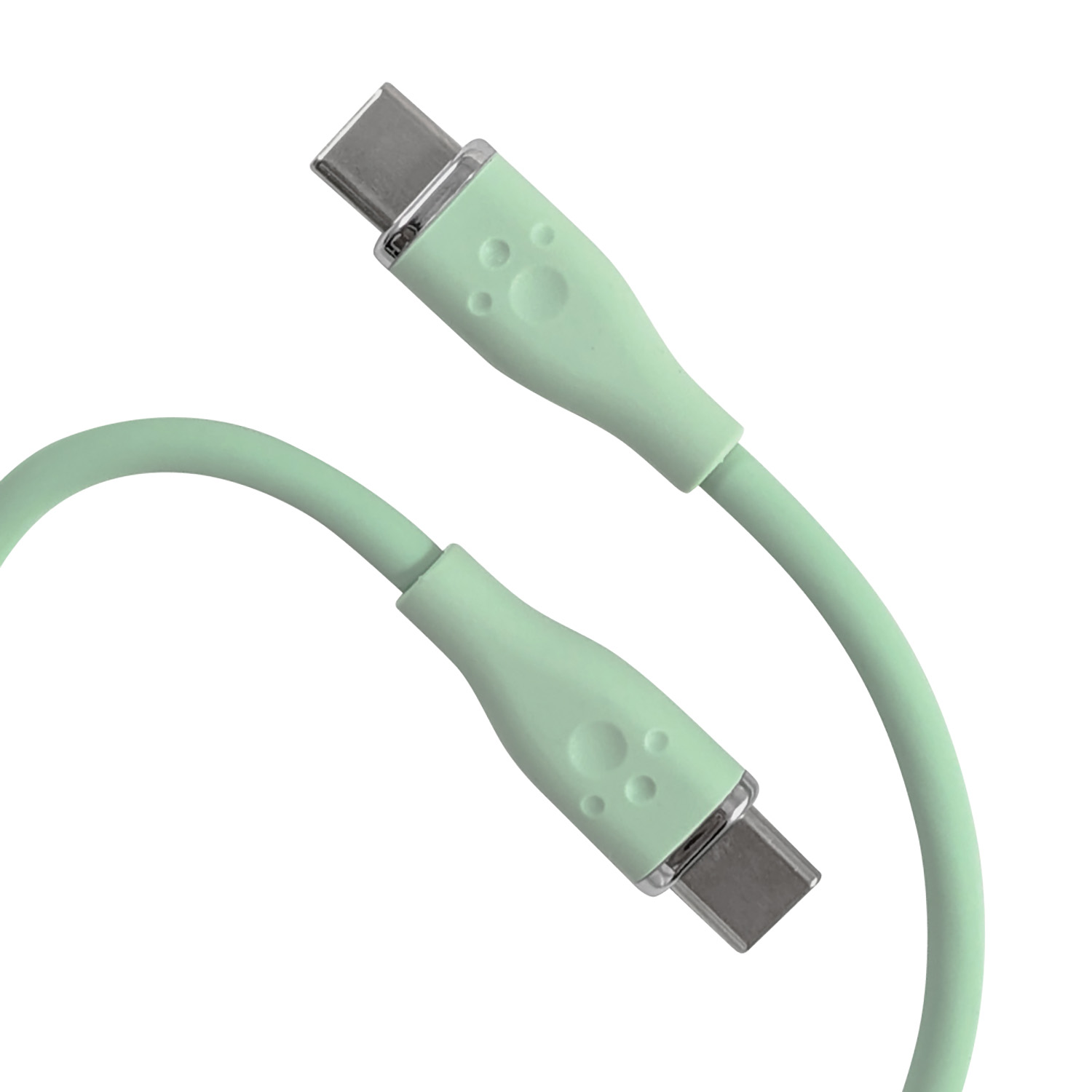 60W対応シリコンケーブルTypeCtoC0.2m ミント