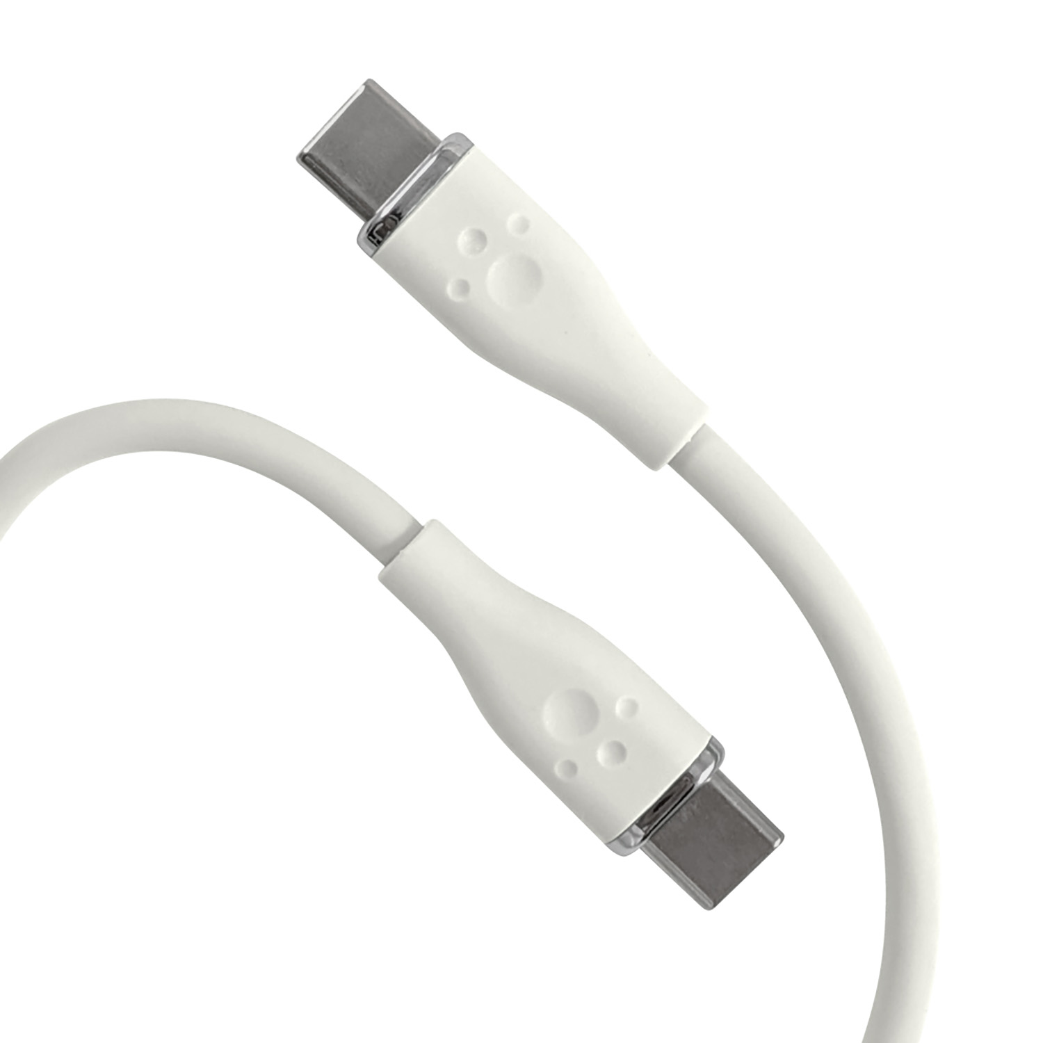 60W対応シリコンケーブルTypeCtoC1m ホワイト