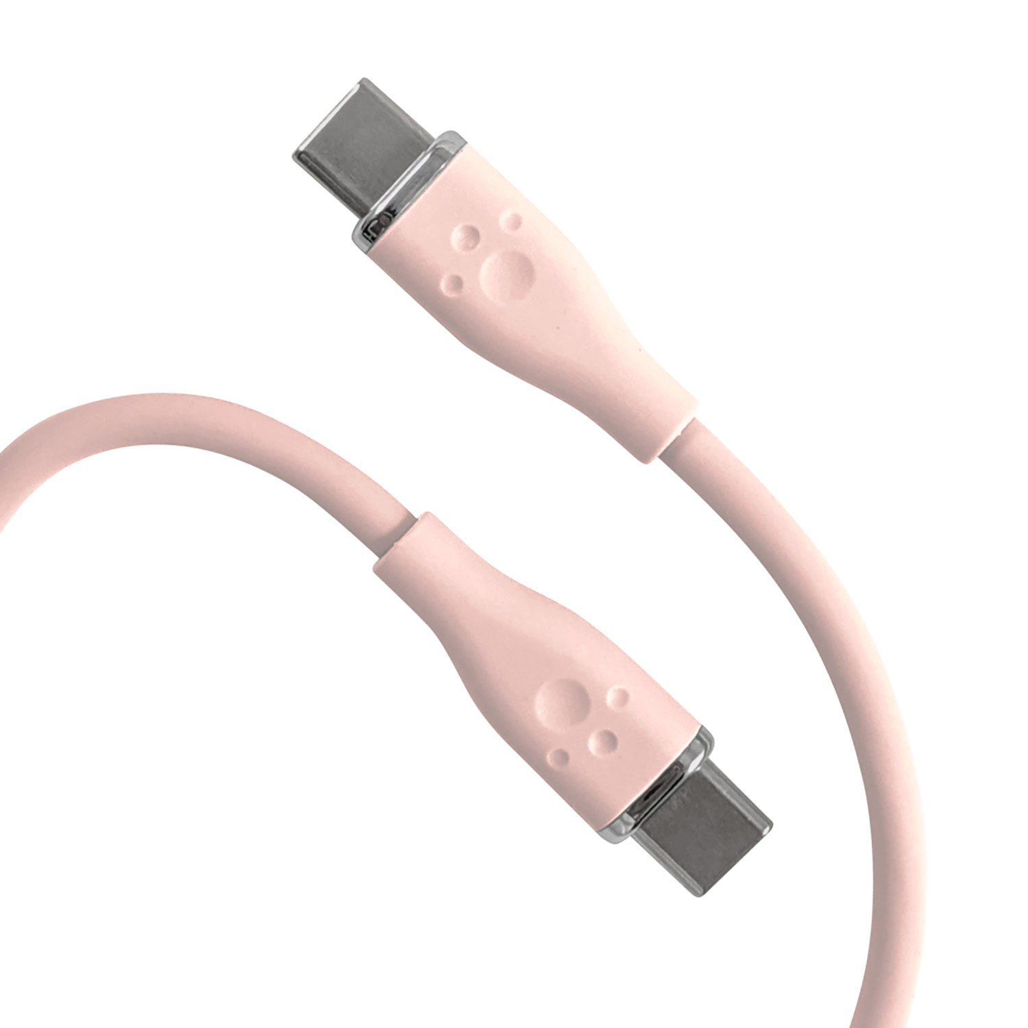 60W対応シリコンケーブルTypeCtoC2m ピンク