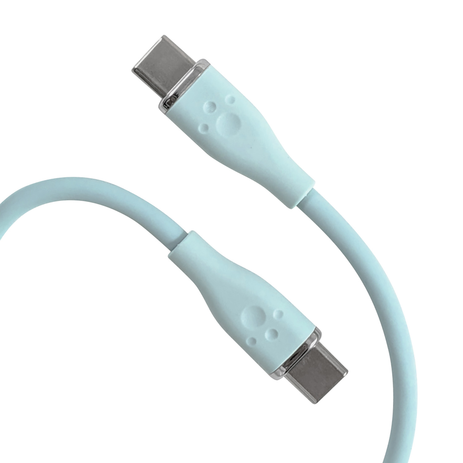 60W対応シリコンケーブルTypeCtoC2m スカイブルー
