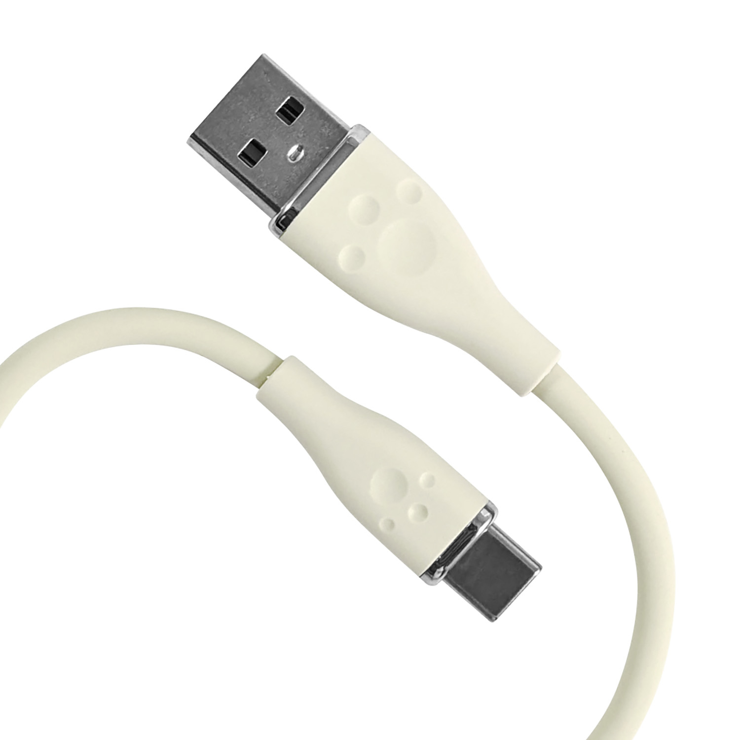 シリコンケーブルTypeAtoC1.5m クリーム