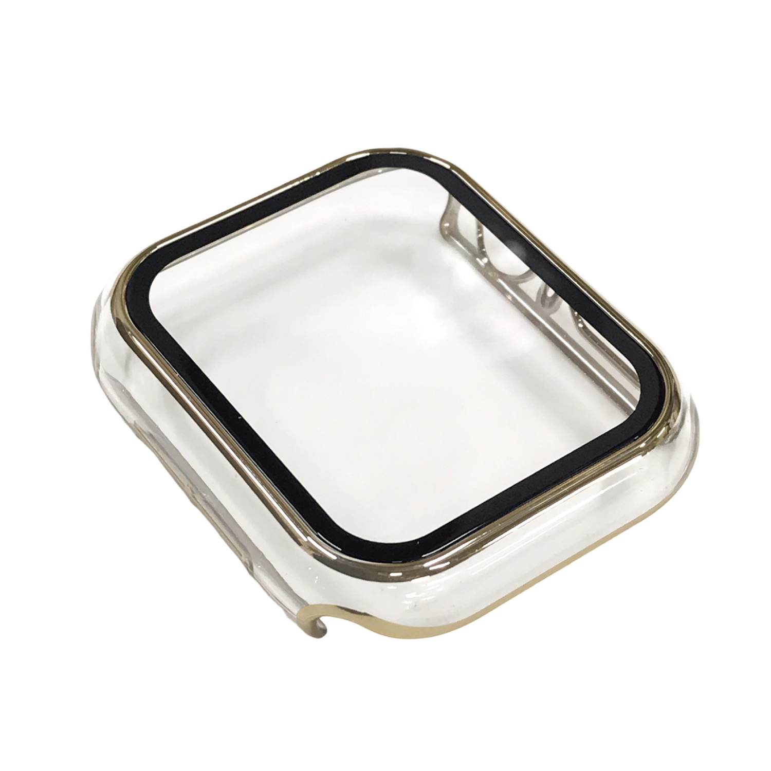 AppleWatch42mm用全面保護クリアケース ゴールド
