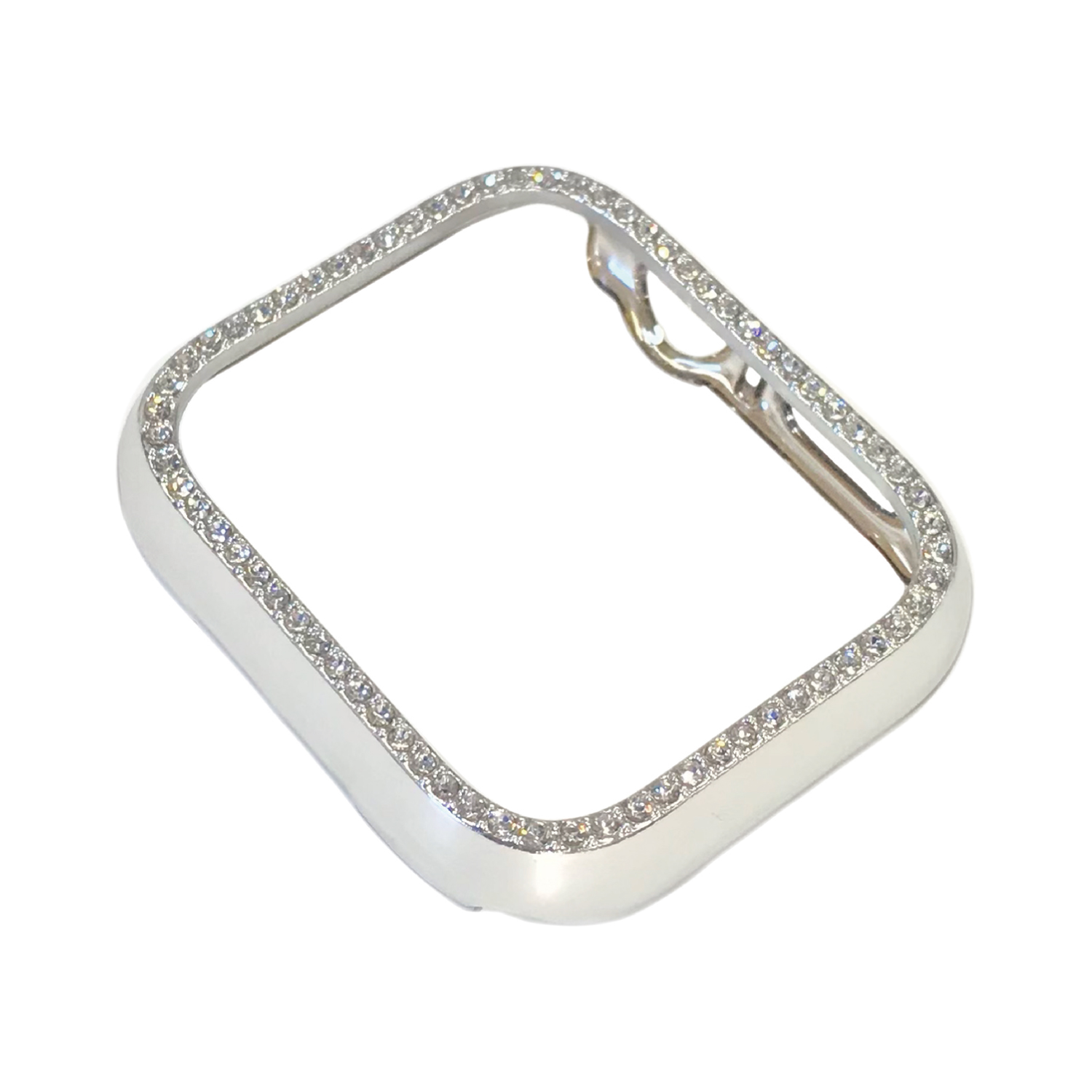 AppleWatch42mm用側面保護メタリックケース シルバーストーン