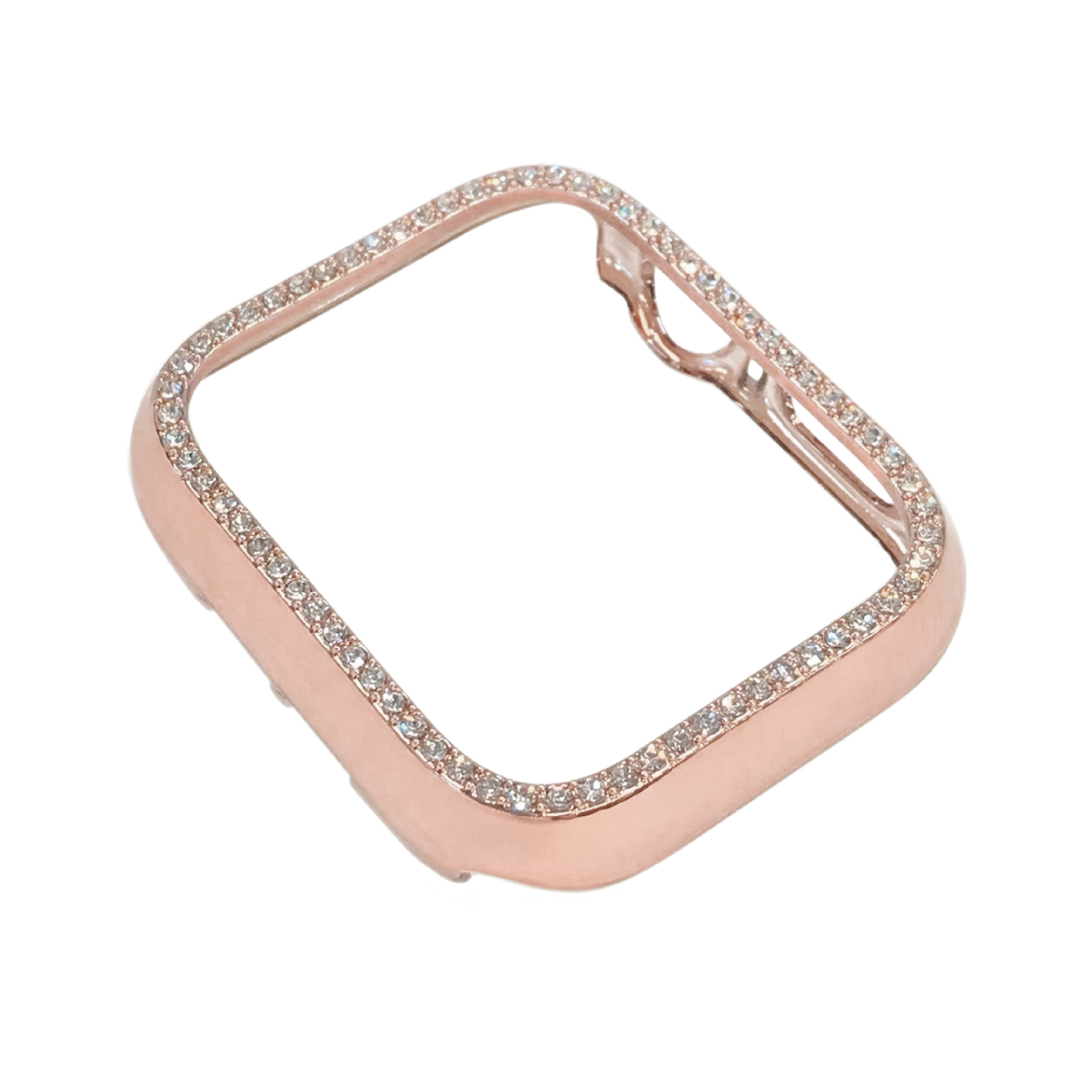 AppleWatch46mm用側面保護光沢ケース ピンクストーン