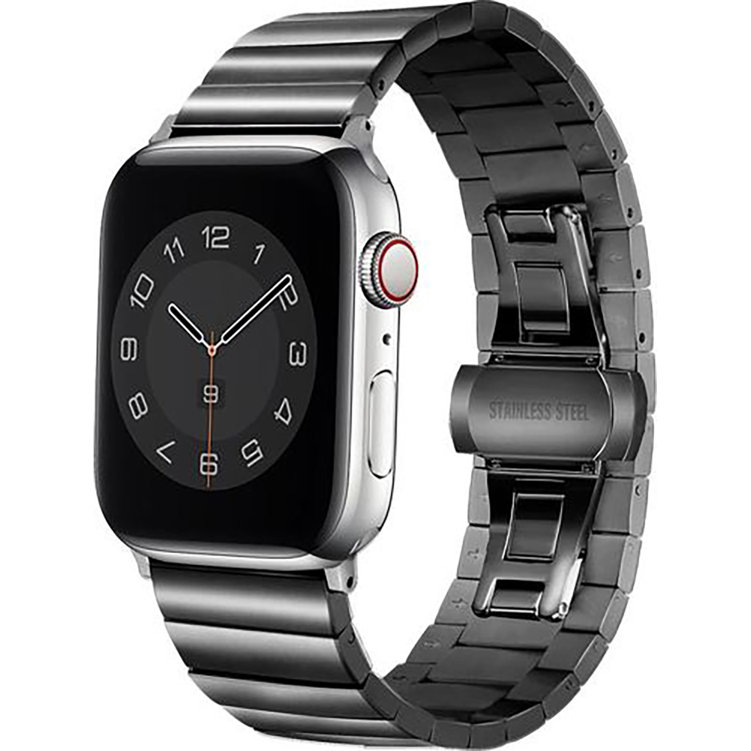 AppleWatch41/40/38mm用ベローズステンレスバンド ブラック