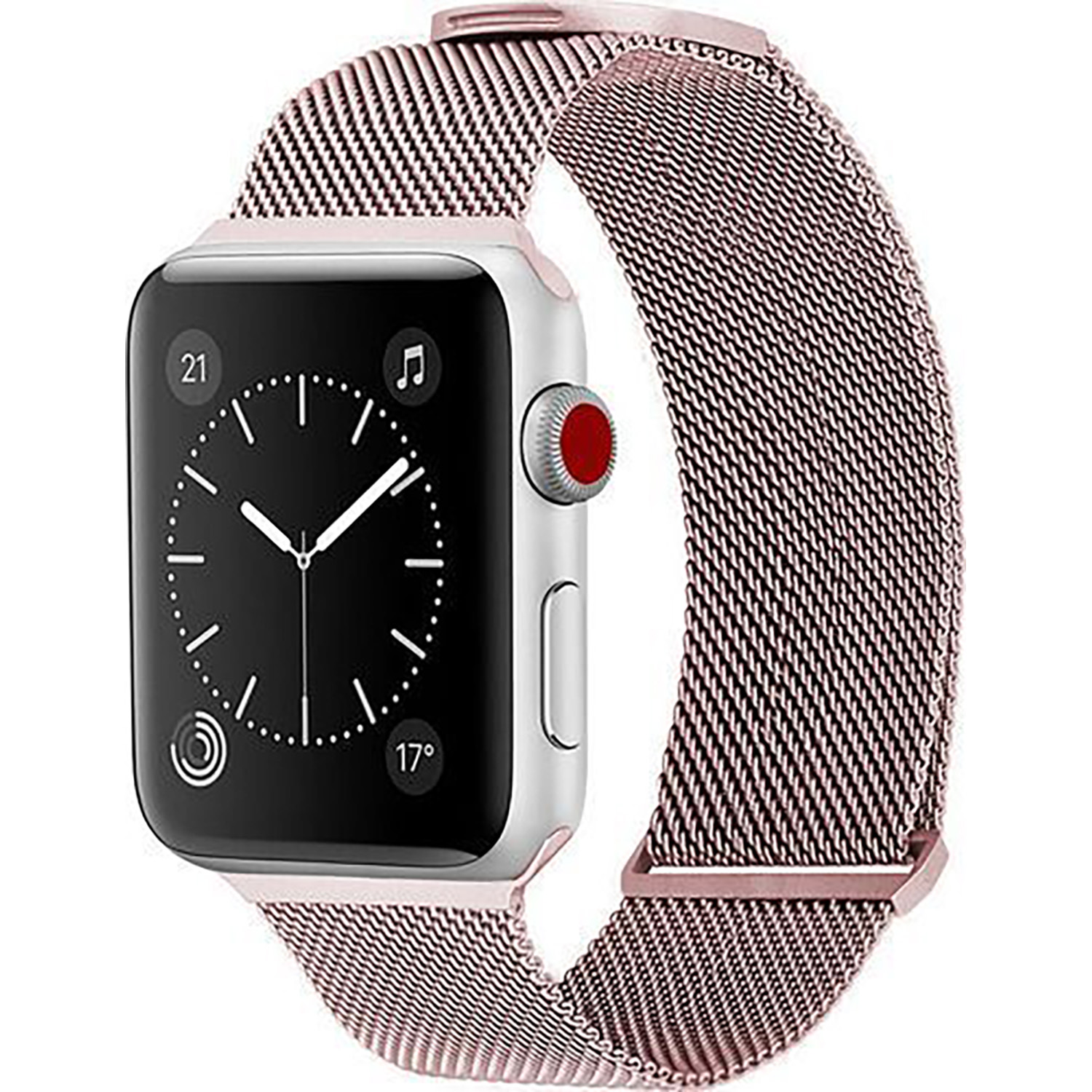 AppleWatch41/40/38mm用メッシュステンレスバンド ローズゴールド