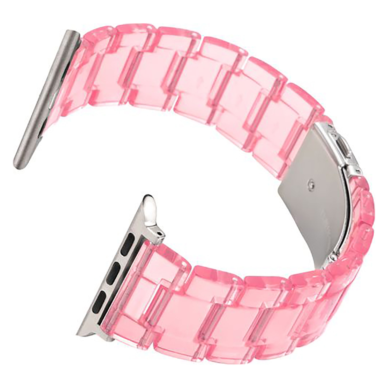 AppleWatch49/45/44/42mm用レジンクリアバンド ピンク