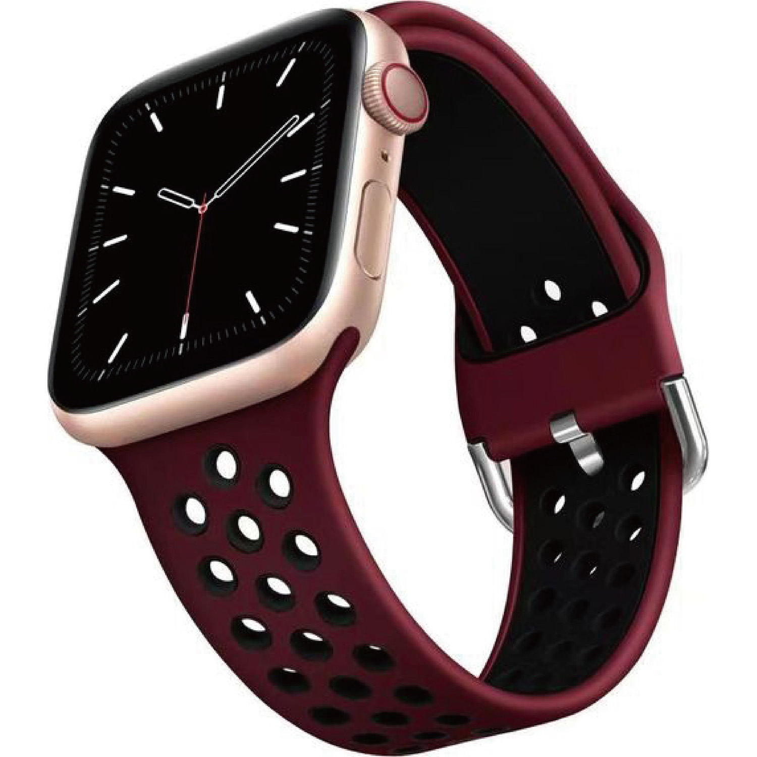 AppleWatch41/40/38mm用スポーツ バンドワインレッド
