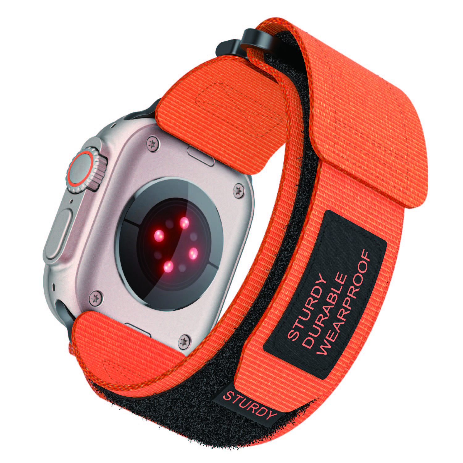 AppleWatch41/40/38mm用アウトドア バンドオレンジ