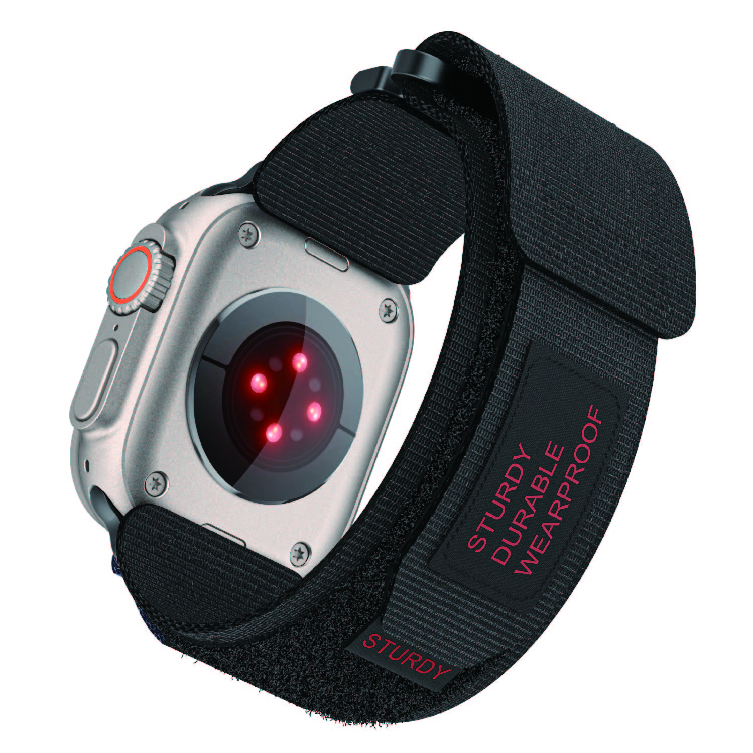 AppleWatch49/45/44/42mm用アウトドア バンドブラック