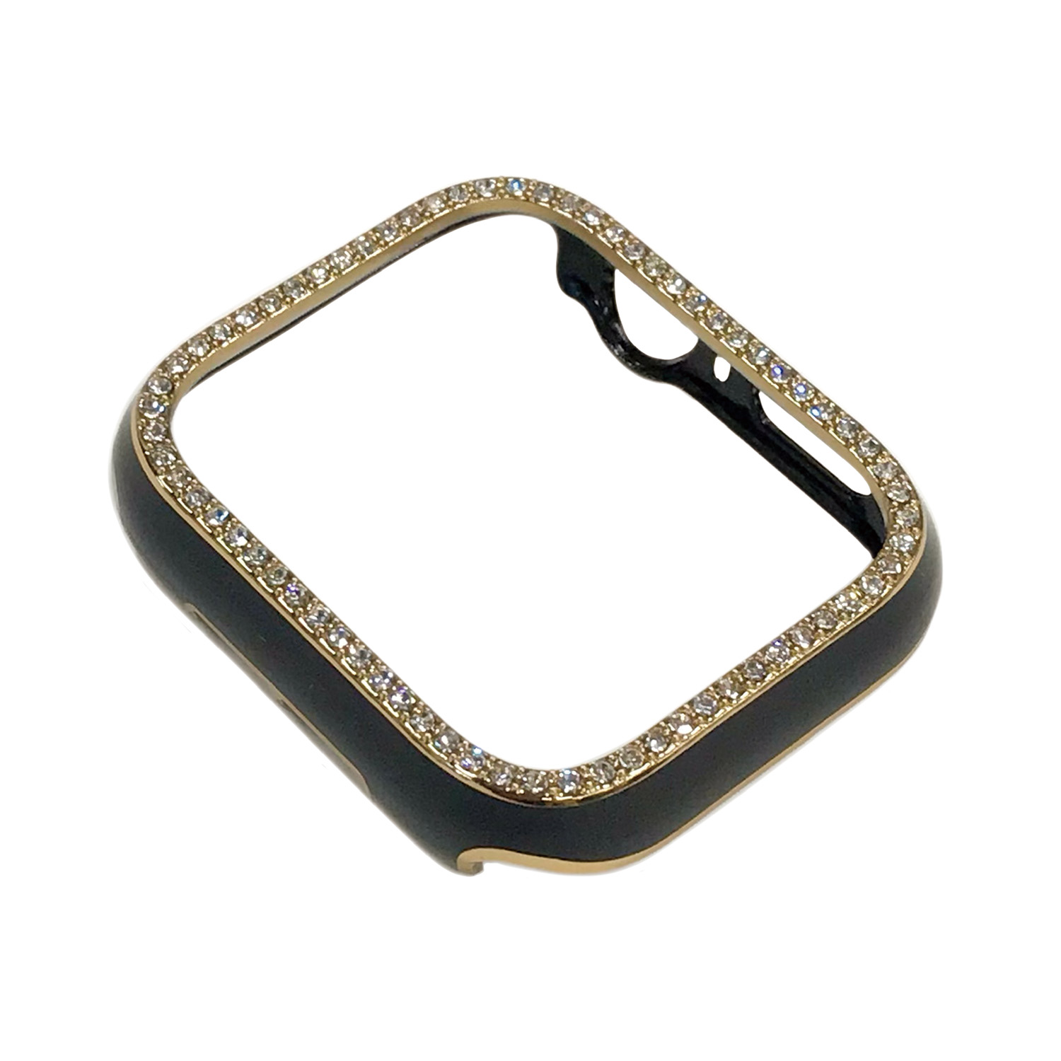 AppleWatch41mm用側面保護光沢ケース ブラックストーン