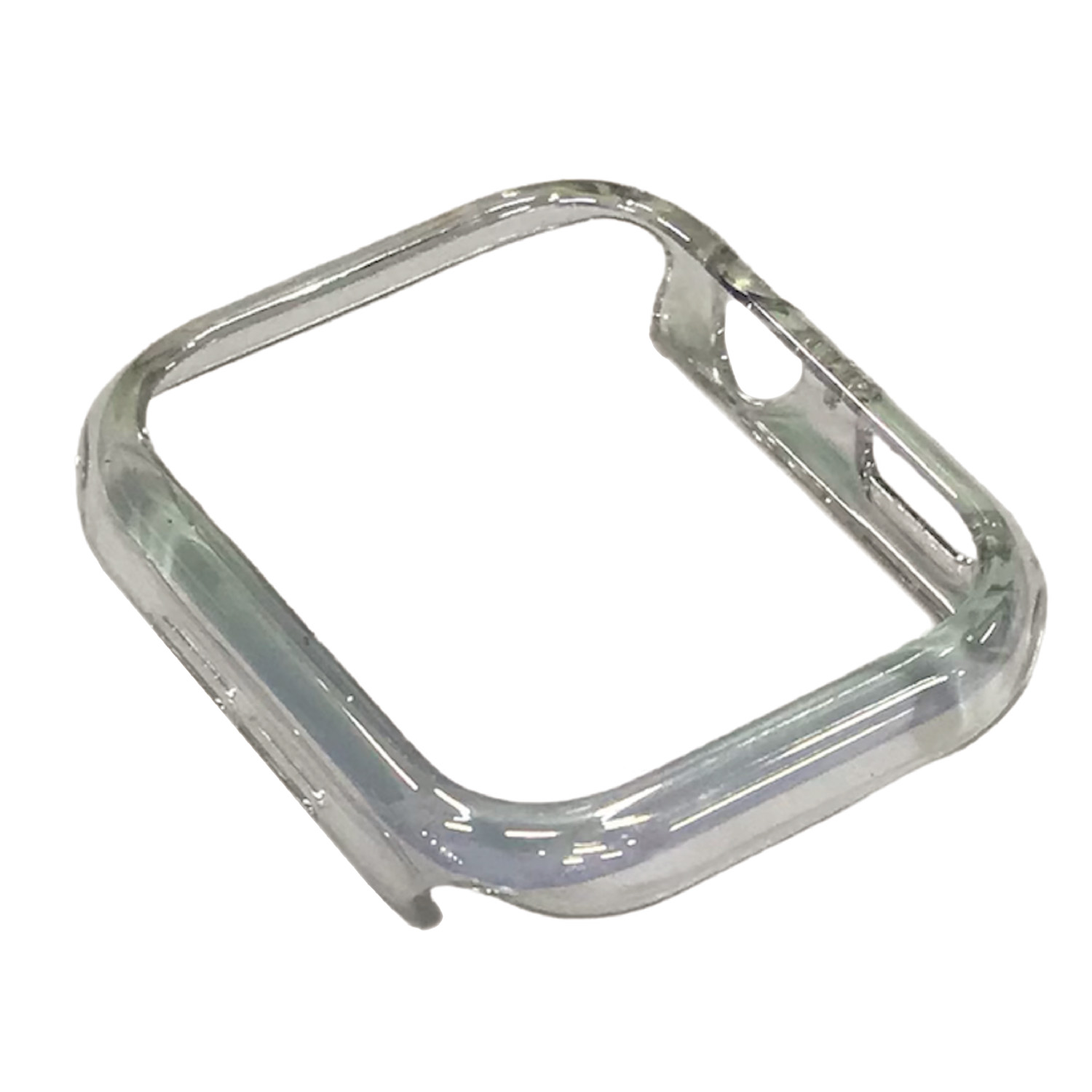 AppleWatch45mm用側面保護クリアケース オーロラ