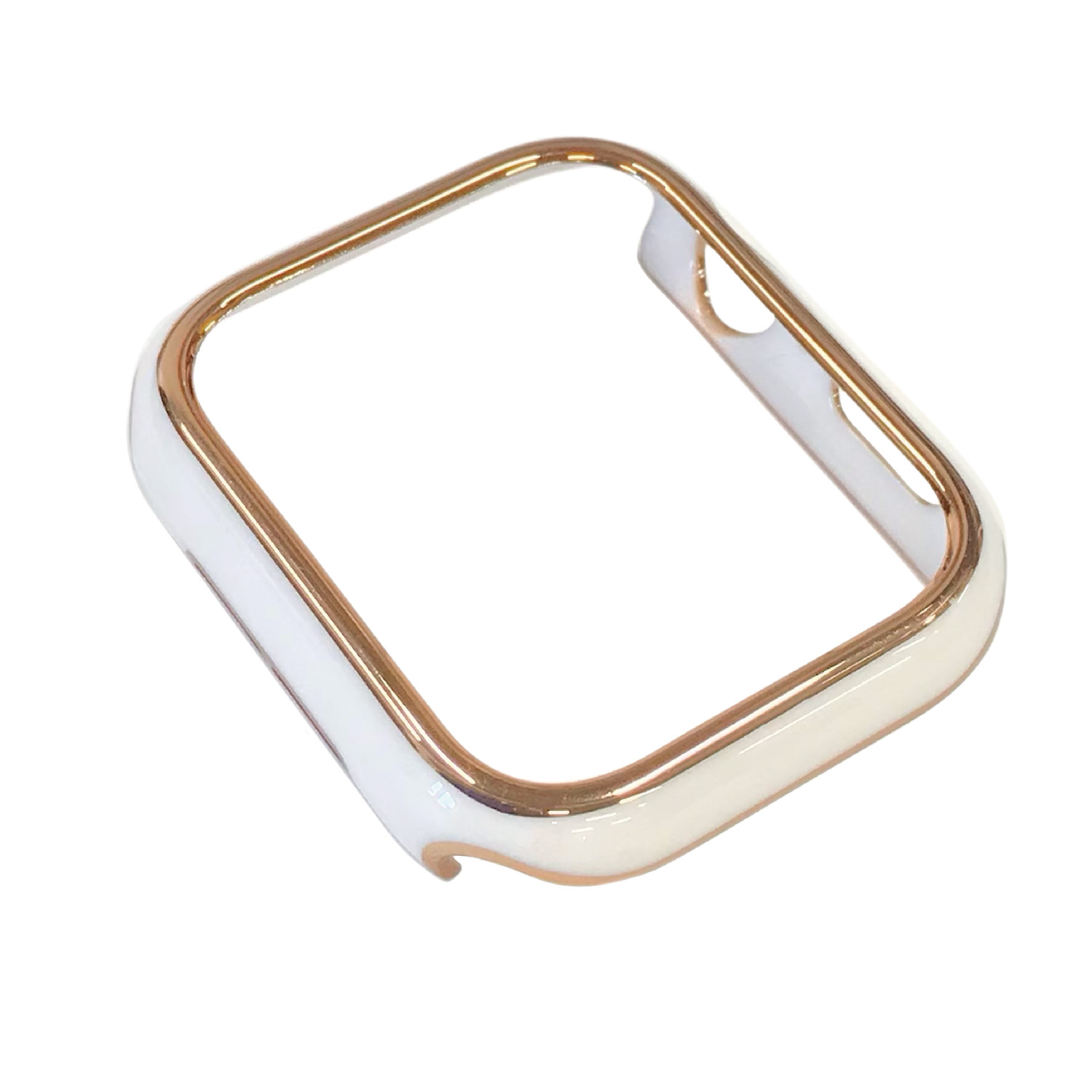 AppleWatch45mm用側面保護光沢ケース ホワイト