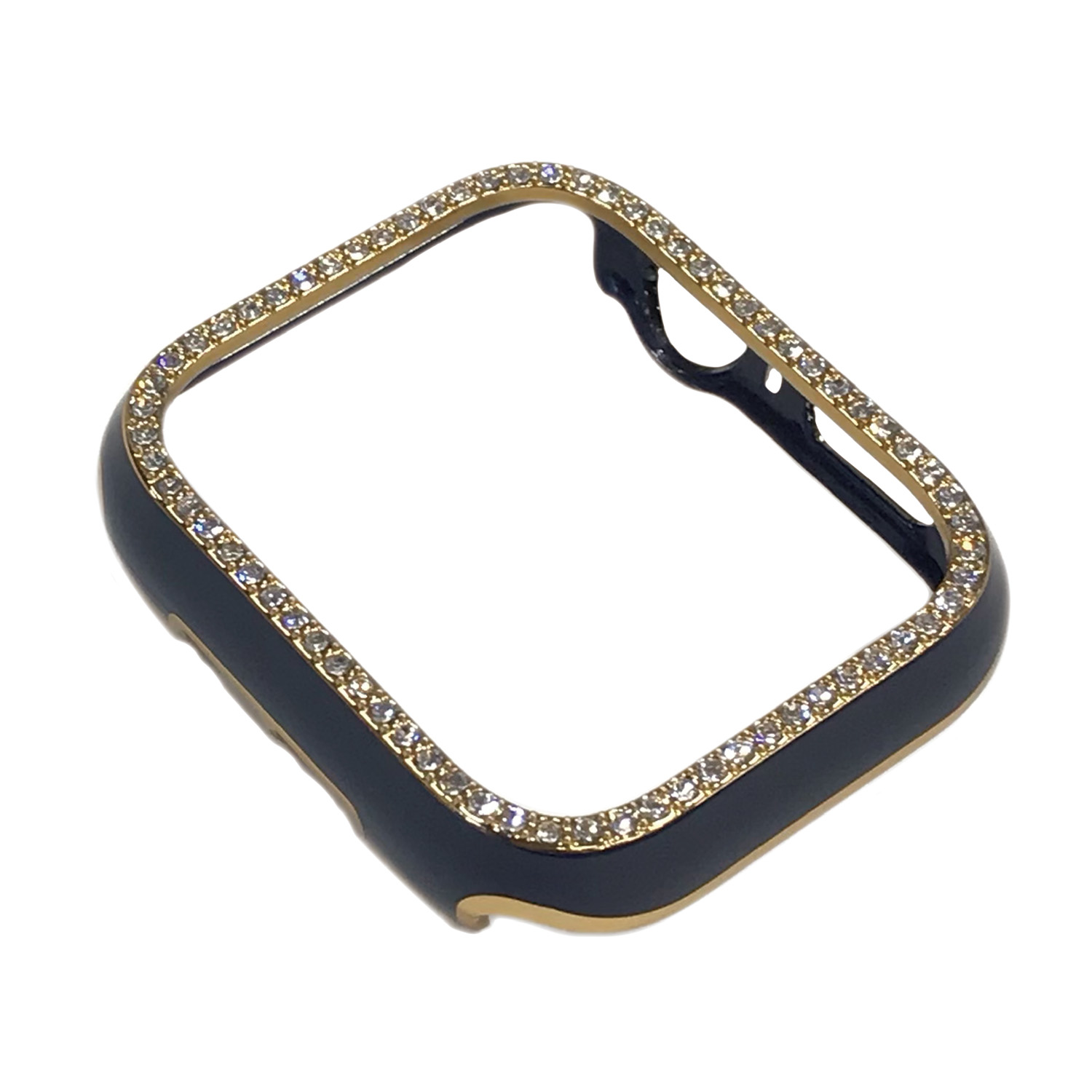 AppleWatch45mm用側面保護光沢ケース ブルーストーン