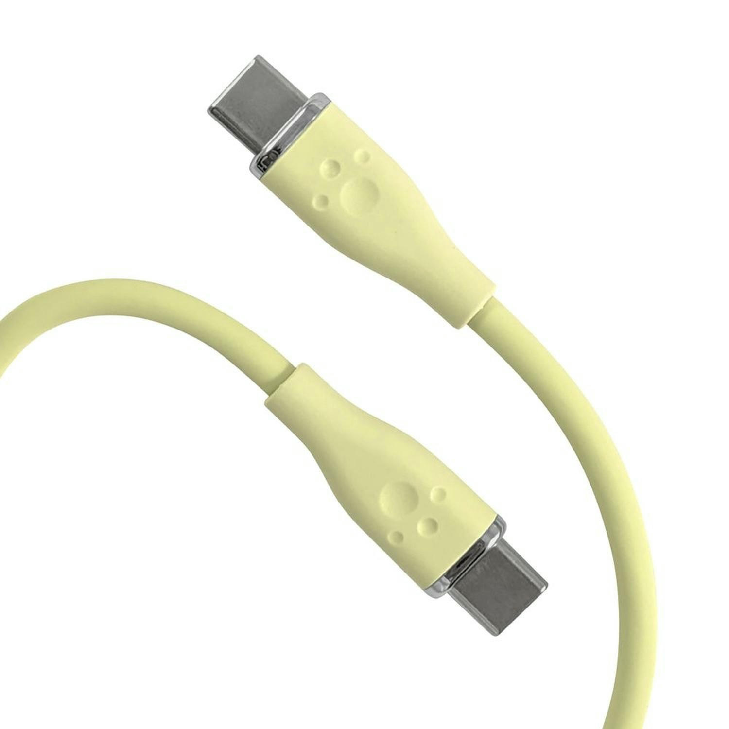 PS5用60W対応シリコンケーブルTypeCtoC2m イエロー