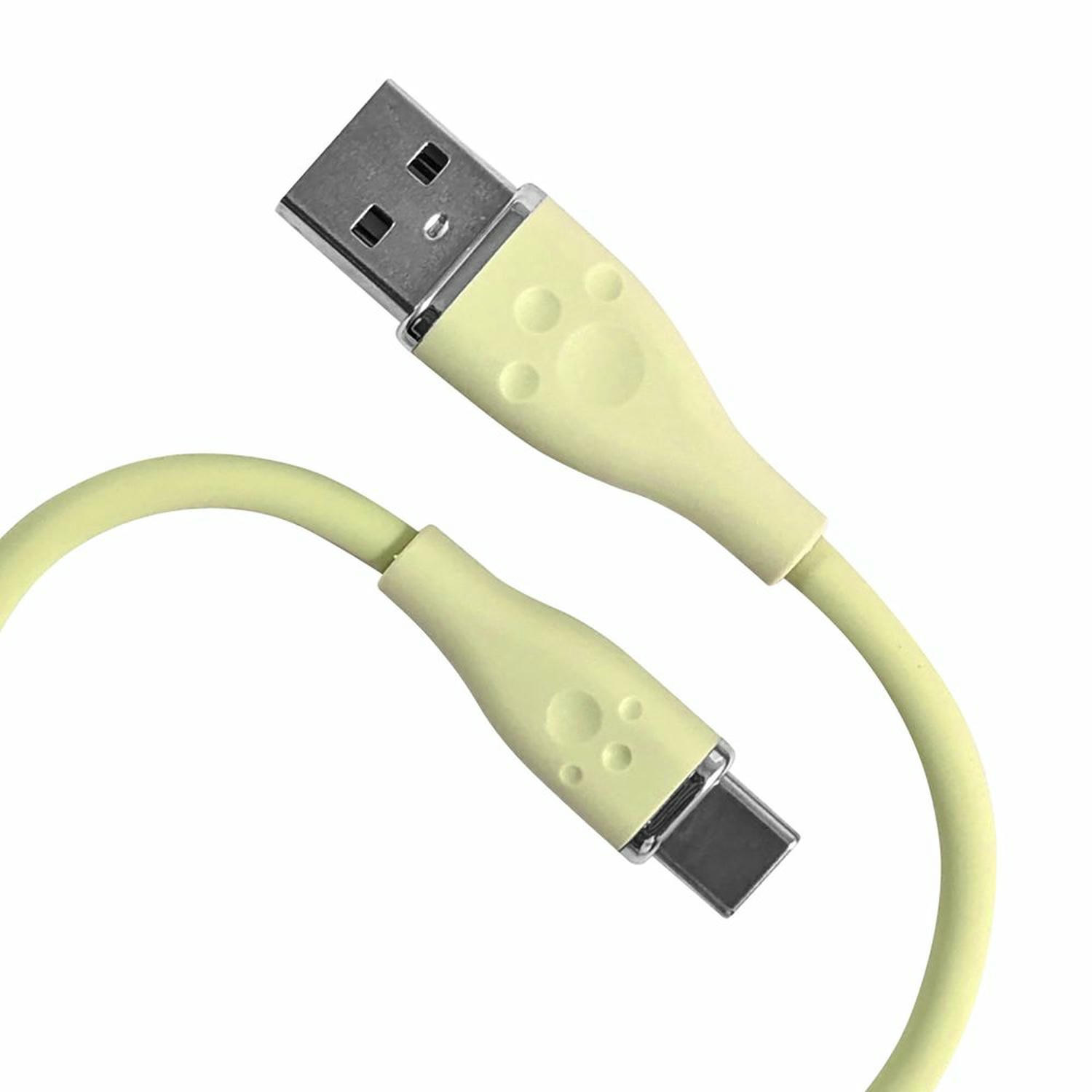 PS5用シリコンケーブルTypeAtoC2m イエロー