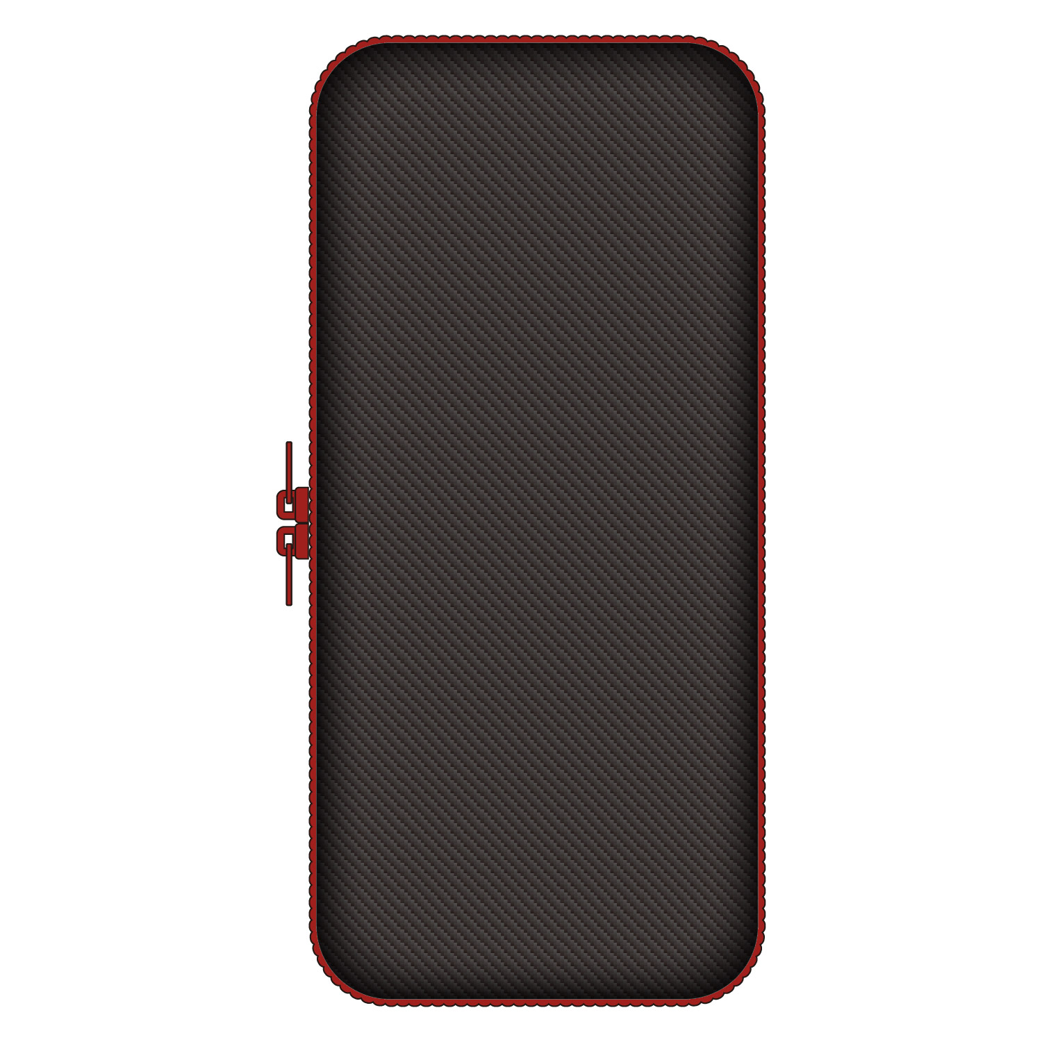 Switch2用カーボン調EVAポーチ ブラック/レッド