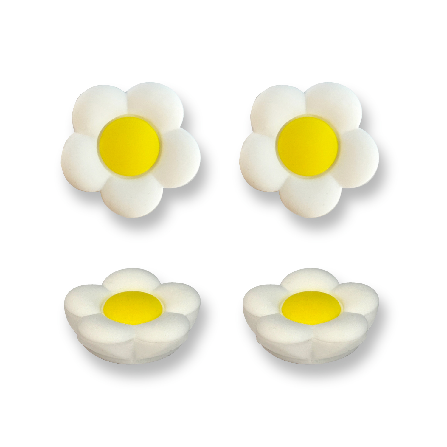 Switch2用アナログスティックカバーフラワー ホワイト