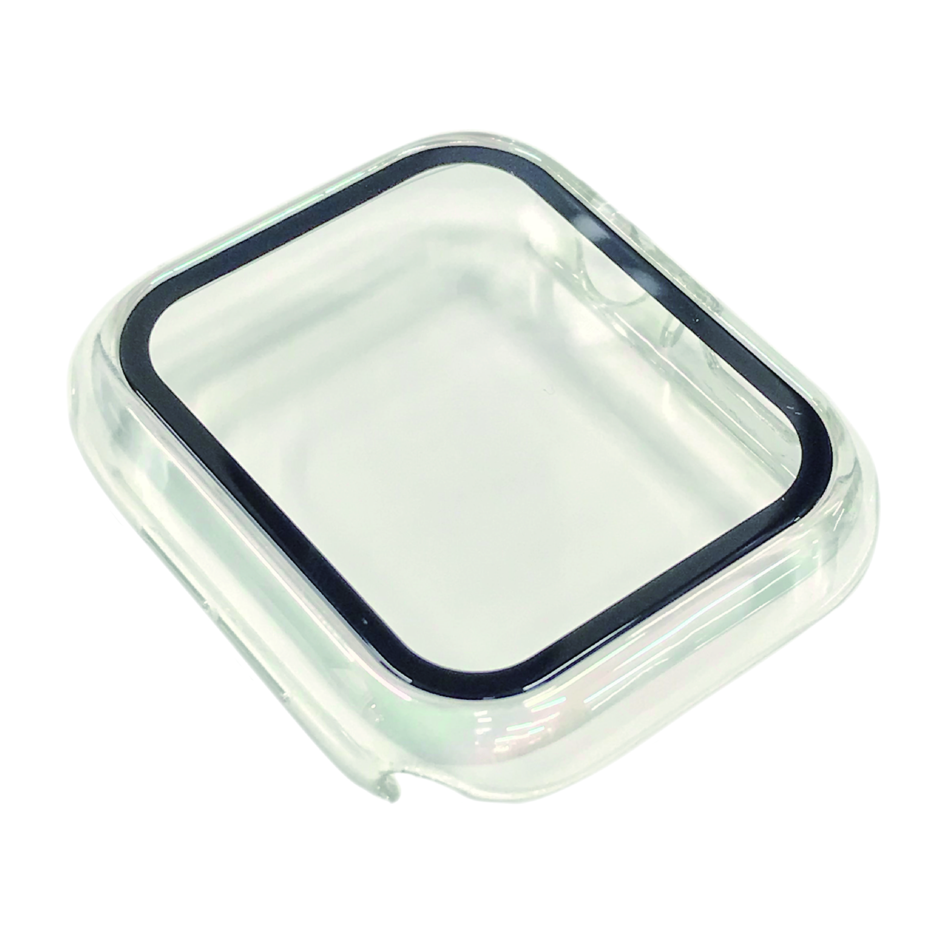 AppleWatch45mm用全面保護クリアケース オーロラ