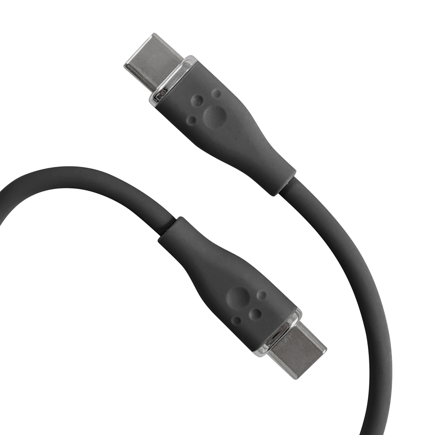 60W対応シリコンケーブルTypeCtoC1.5m ブラック