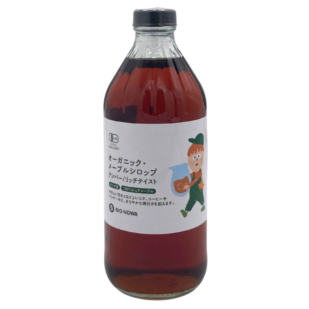 BIONOWA オーガニック・メープルシロップアンバー/リッチテイスト　475ml (627g)