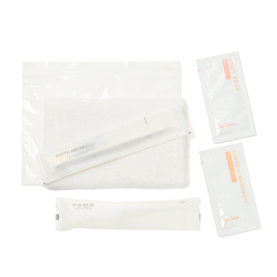宿泊セット　白ジッパー袋入り　10セット
