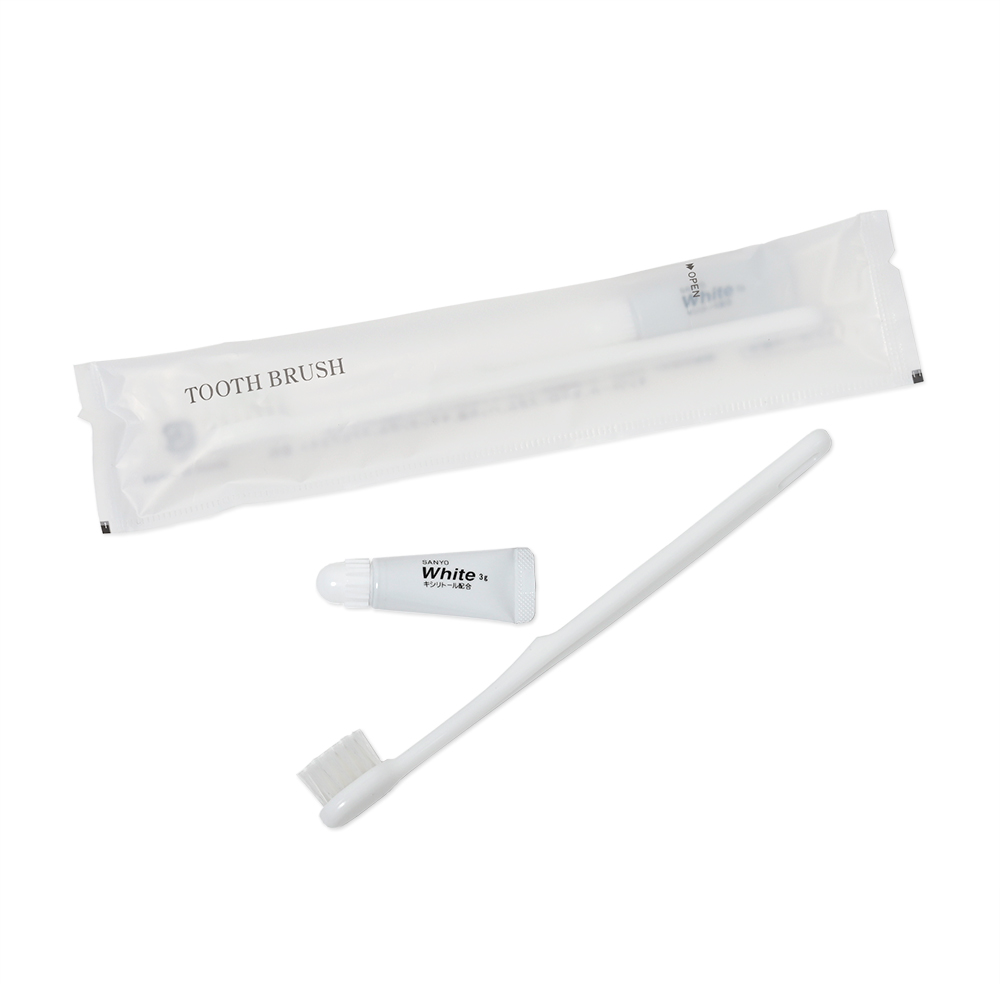 ハブラシセットJS-5M-3g　白　50本