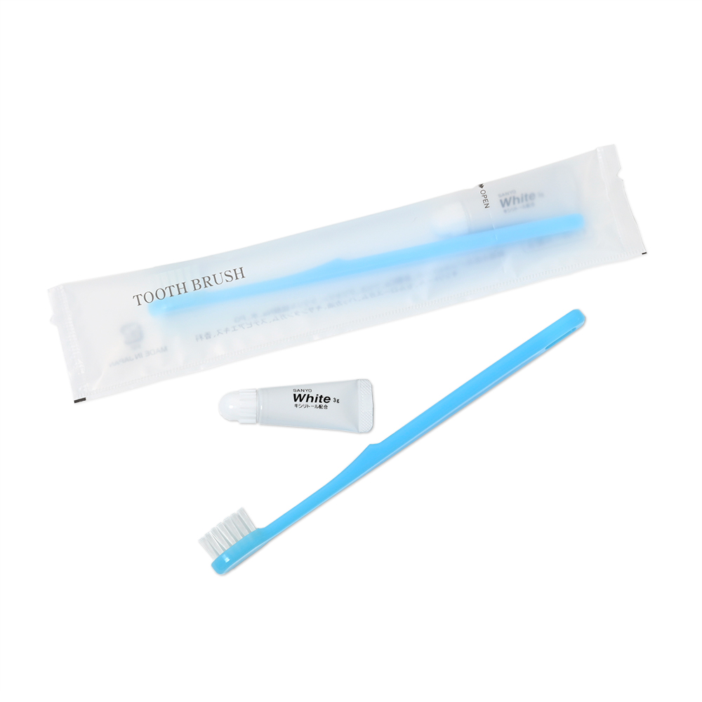 ハブラシセットJS-5M-3g　ブルー　50本