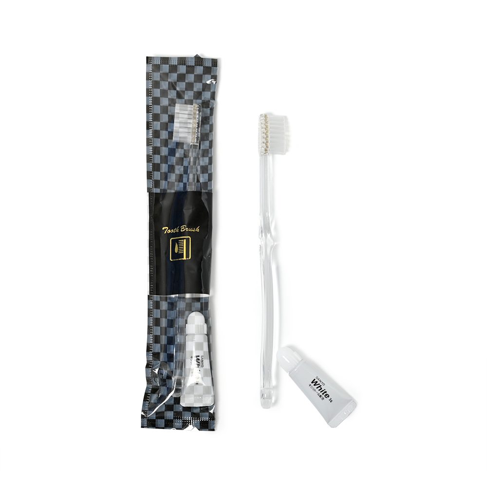 スクエアシリーズ　ハブラシL-2A-R3g　クリア　250本