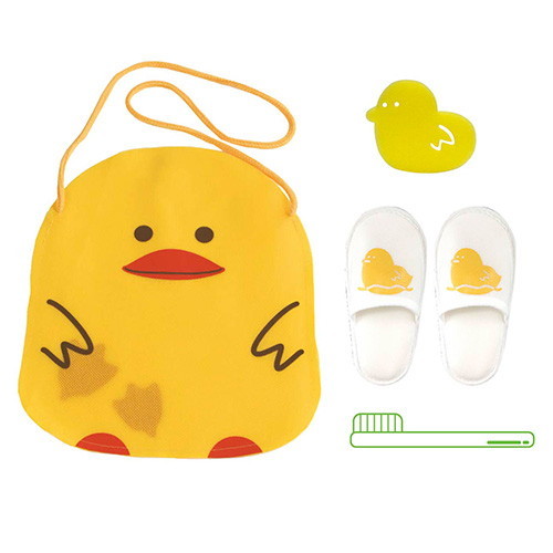 子供用アメニティセット（アヒル）　不織布ポーチ入り　100セット