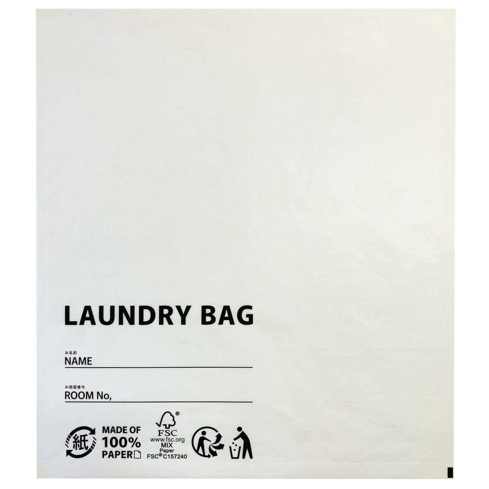 紙ランドリーバッグ 名前記入欄付　2,000枚