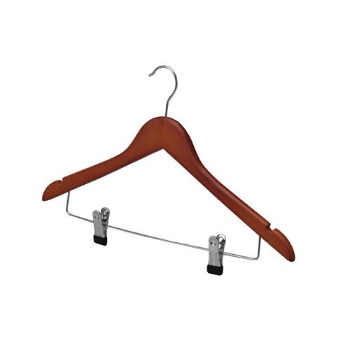 木製スマートハンガー マットブラウン（ピンチ有）　120本