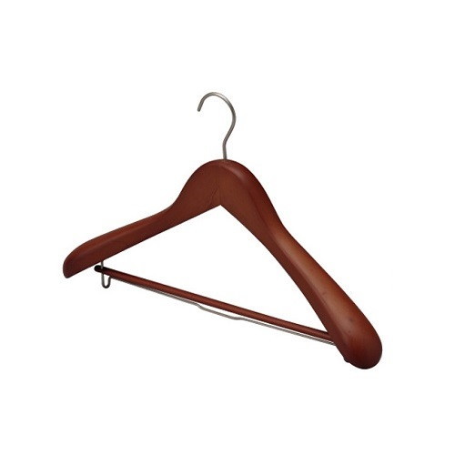 木製プレミアムハンガー マットブラウン（ピンチ無）　40本