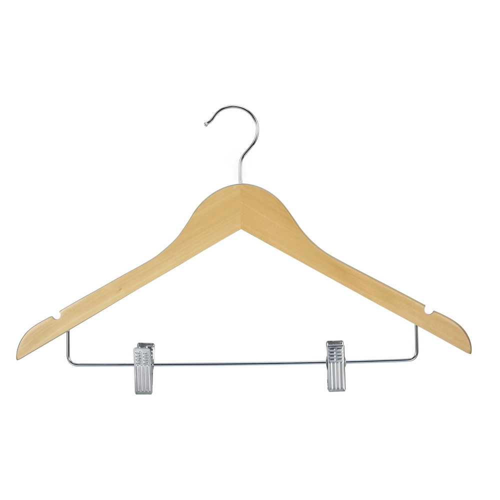 木製ハンガー ナチュラル（ピンチ有）　120本