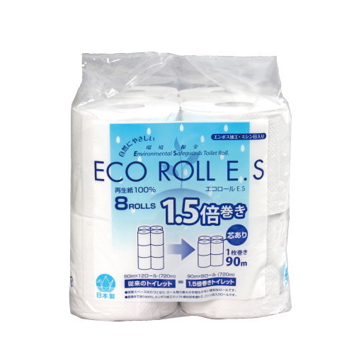 トイレットロール 90m シングル 8ロール入×12パック