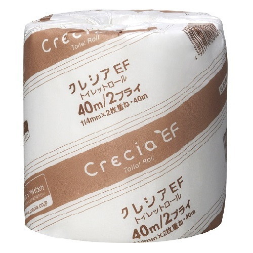 クレシアEF トイレットロール 40ｍ ダブル　80個