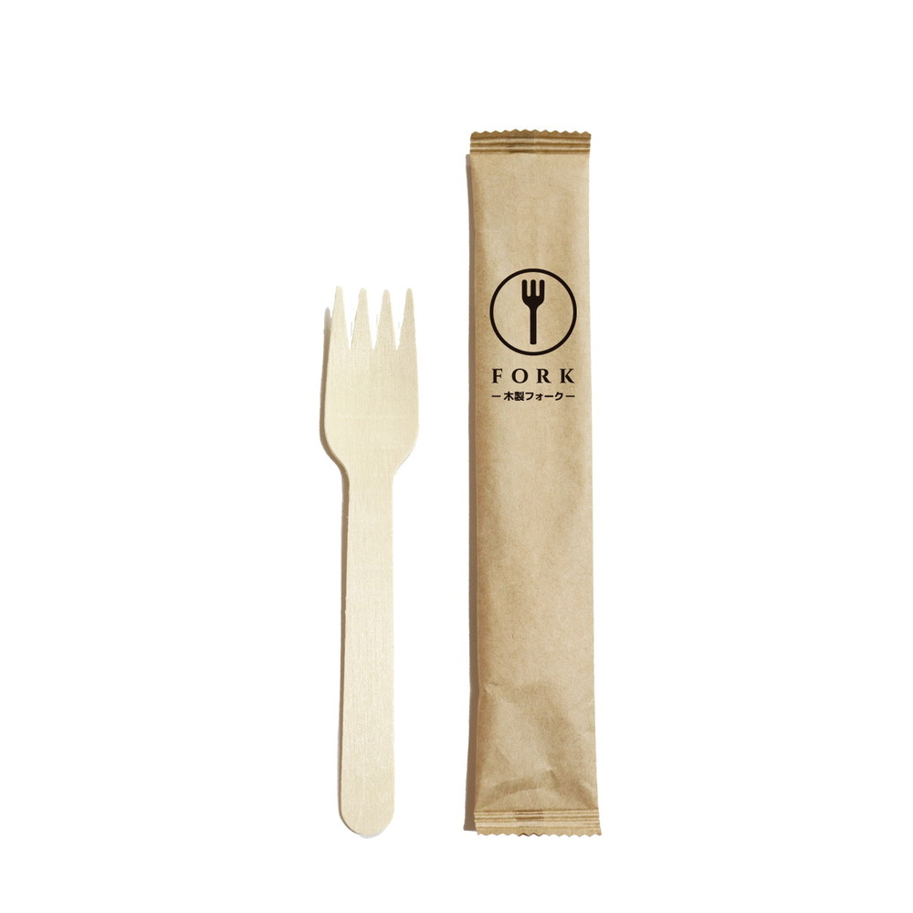 使い捨て木製フォーク（個包装）　2,000本