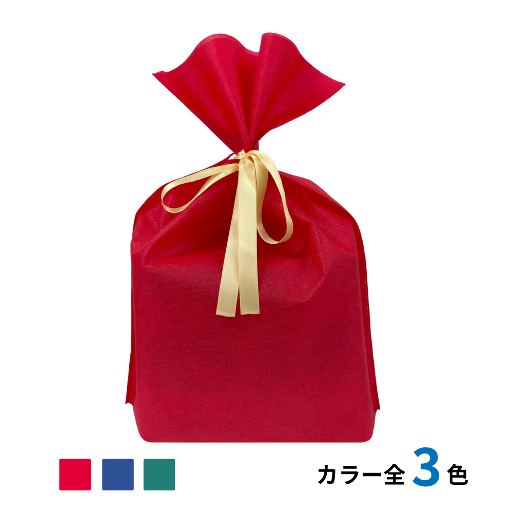 不織布サテンリボン付きラッピング袋 M　500枚