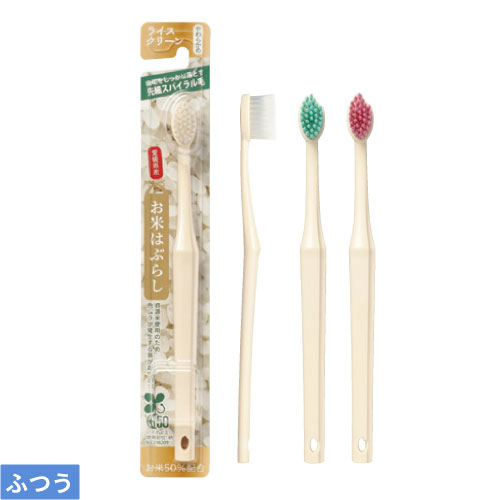 〈こだわりエコ〉ハブラシ ライスクリーン 3色アソート〈ふつう〉　108本