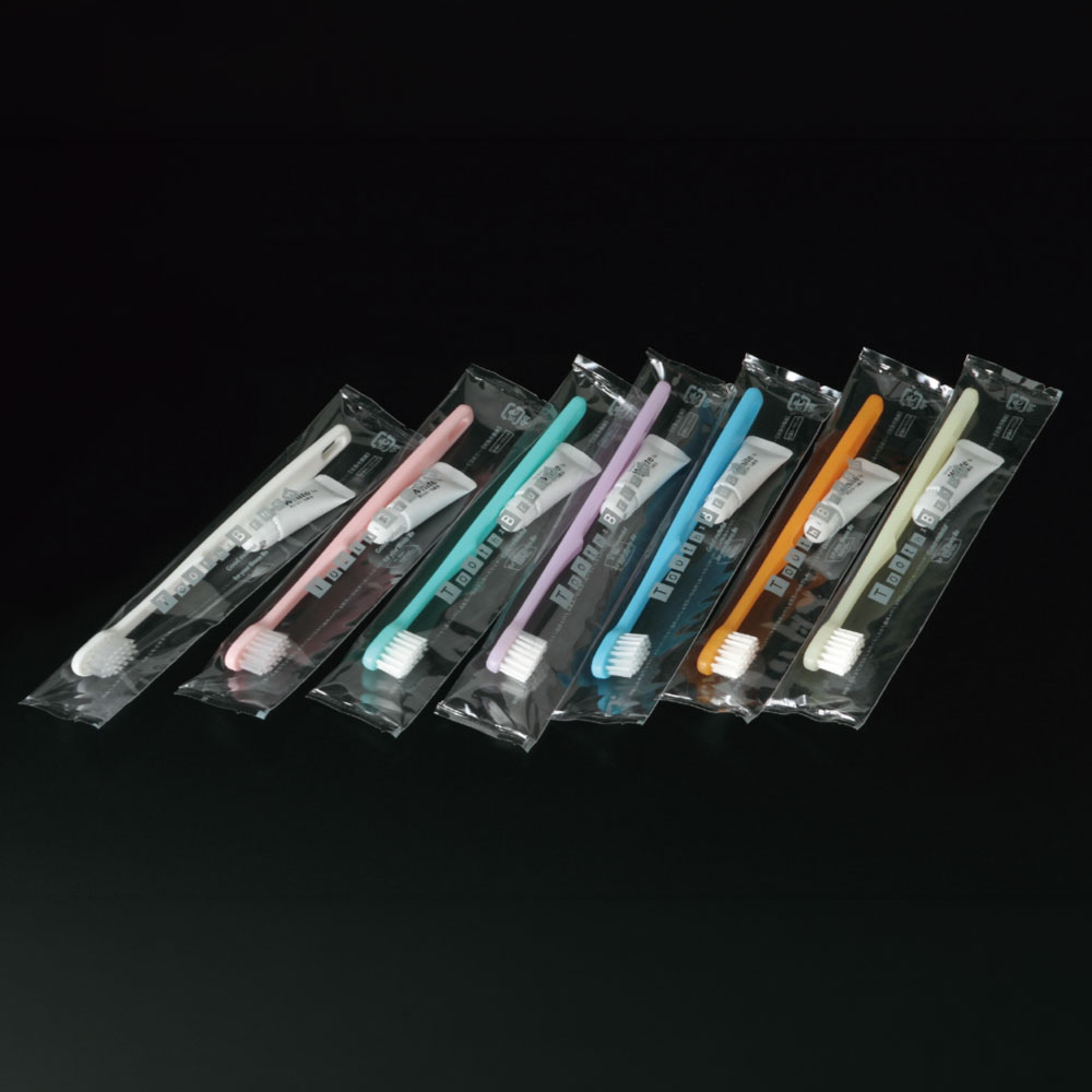 〈エックス〉ハブラシセット JS-5X（7色アソート）　2,000本
