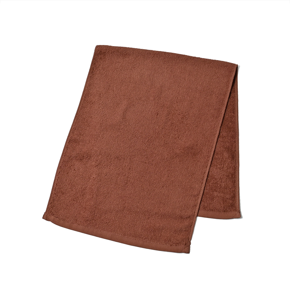220匁 スレン染め 業務用茶色フェイスタオル 21番手単糸 ★お試し 1枚