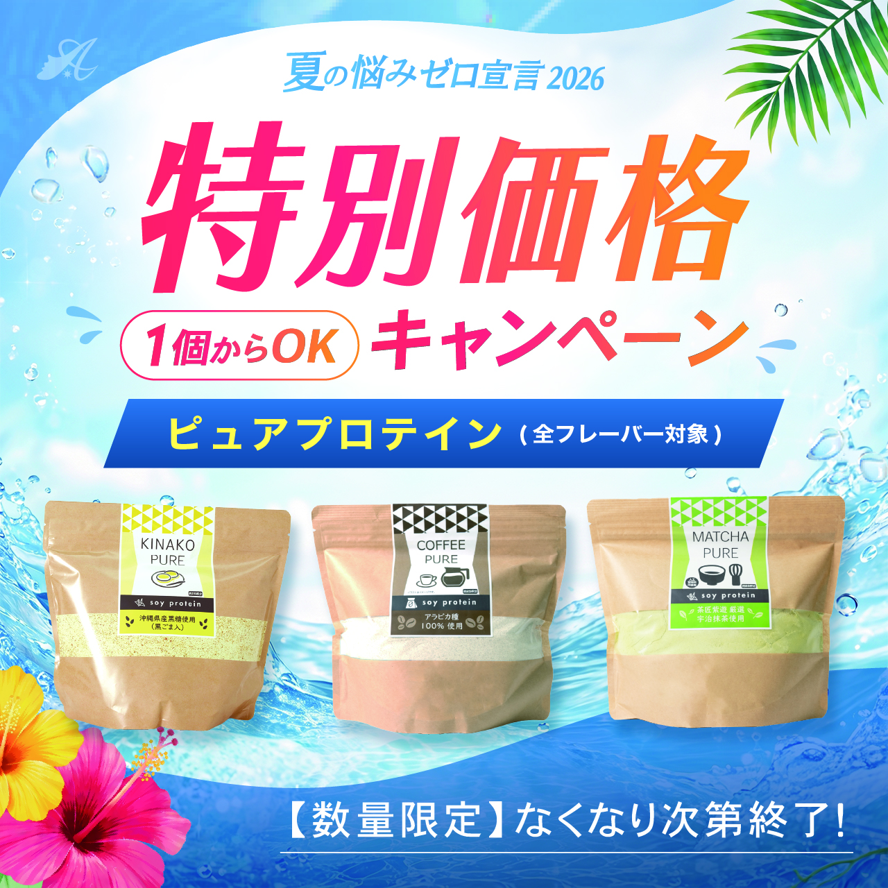 【サマーキャンペーン２０２６】ＰＵＲＥソイプロテインシリーズ