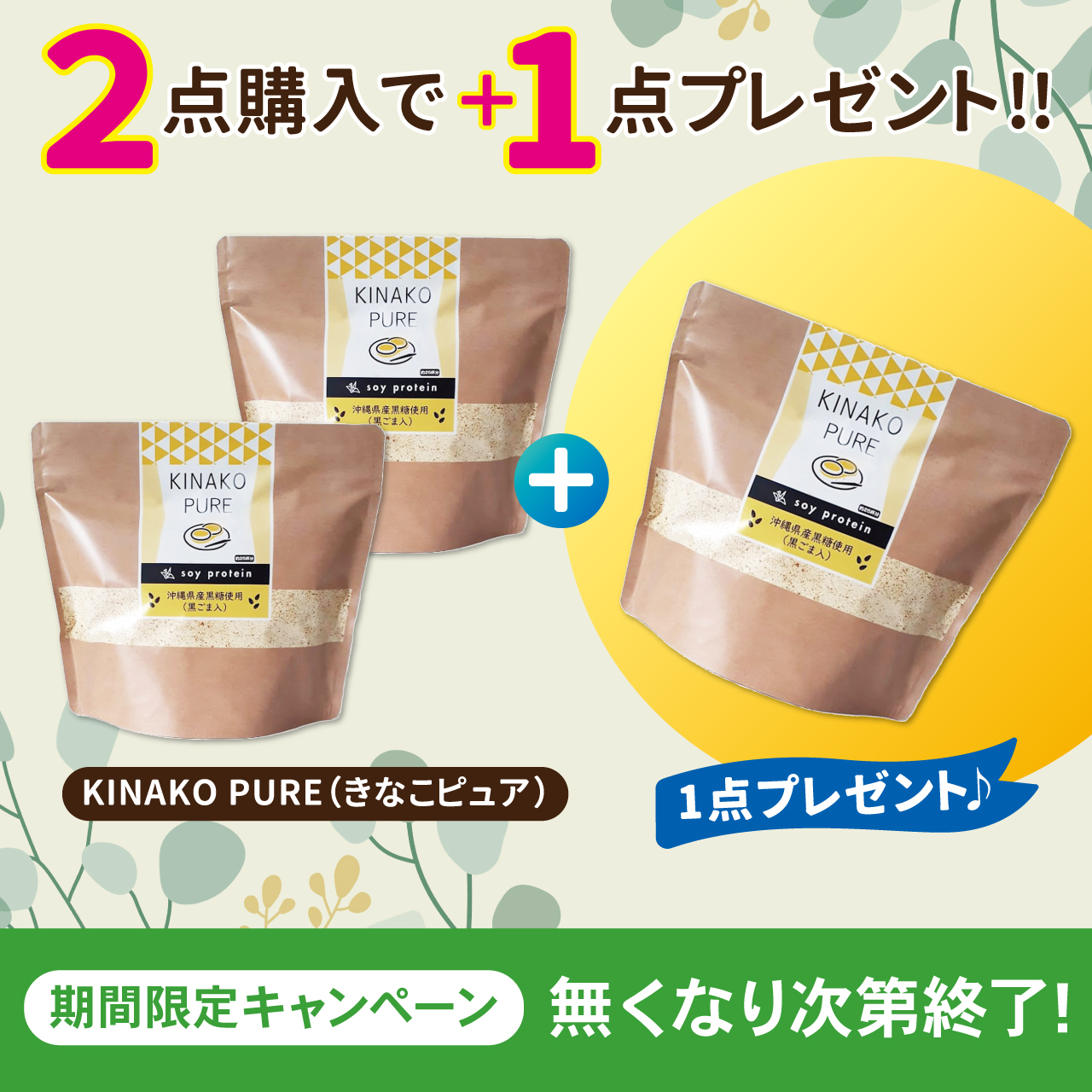 キナコピュアソイプロテインキャンペーン