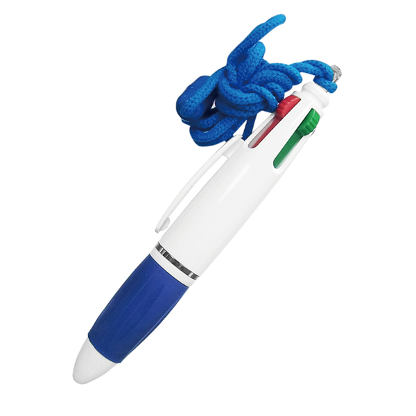 ひも付き4色ボールペン
